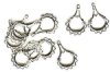5 Pairs of 28x19mm Chandelier Drop Silver Earrings